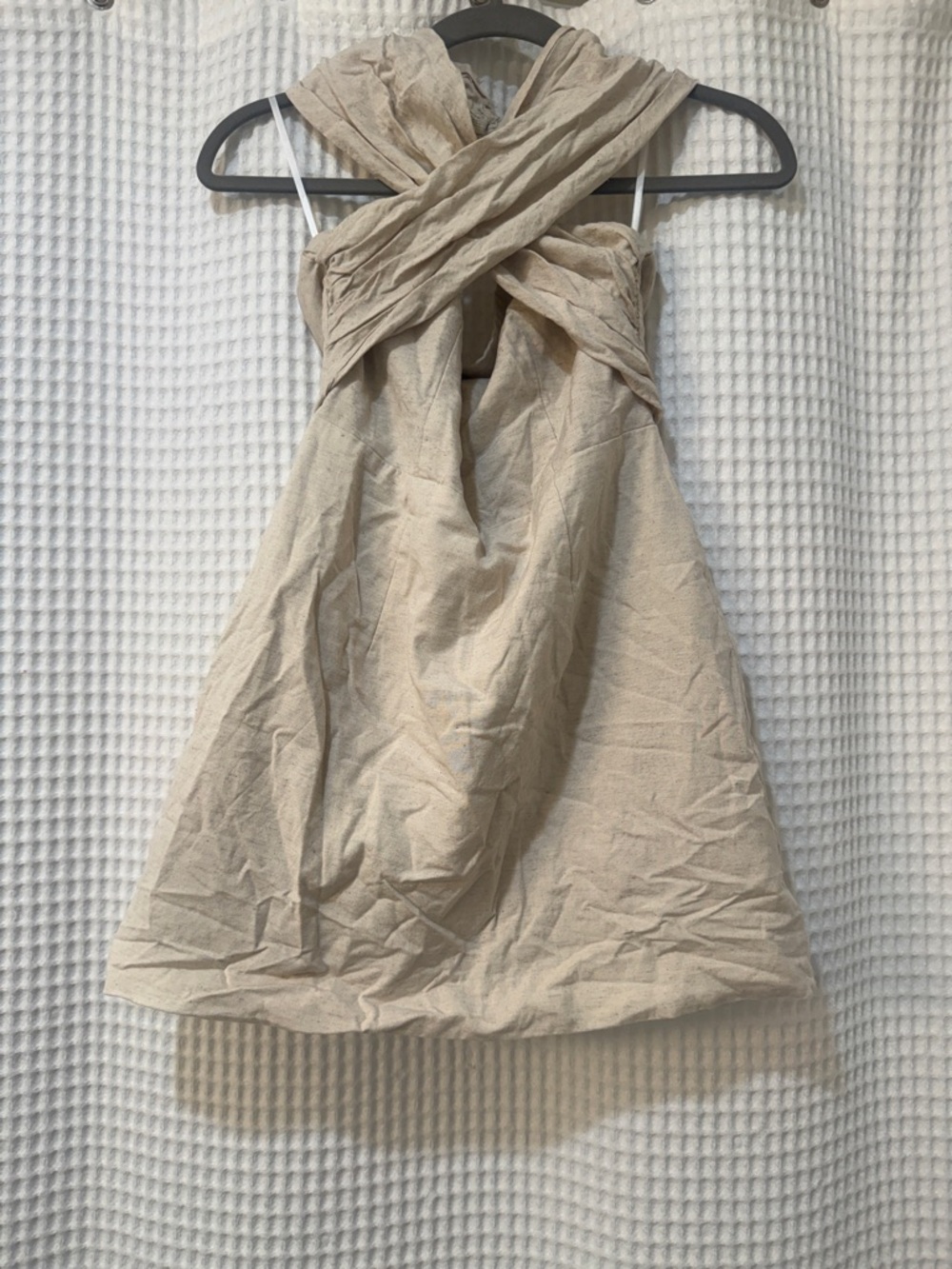 Commense Cream Halter Mini Dress - Picture 3 of 4